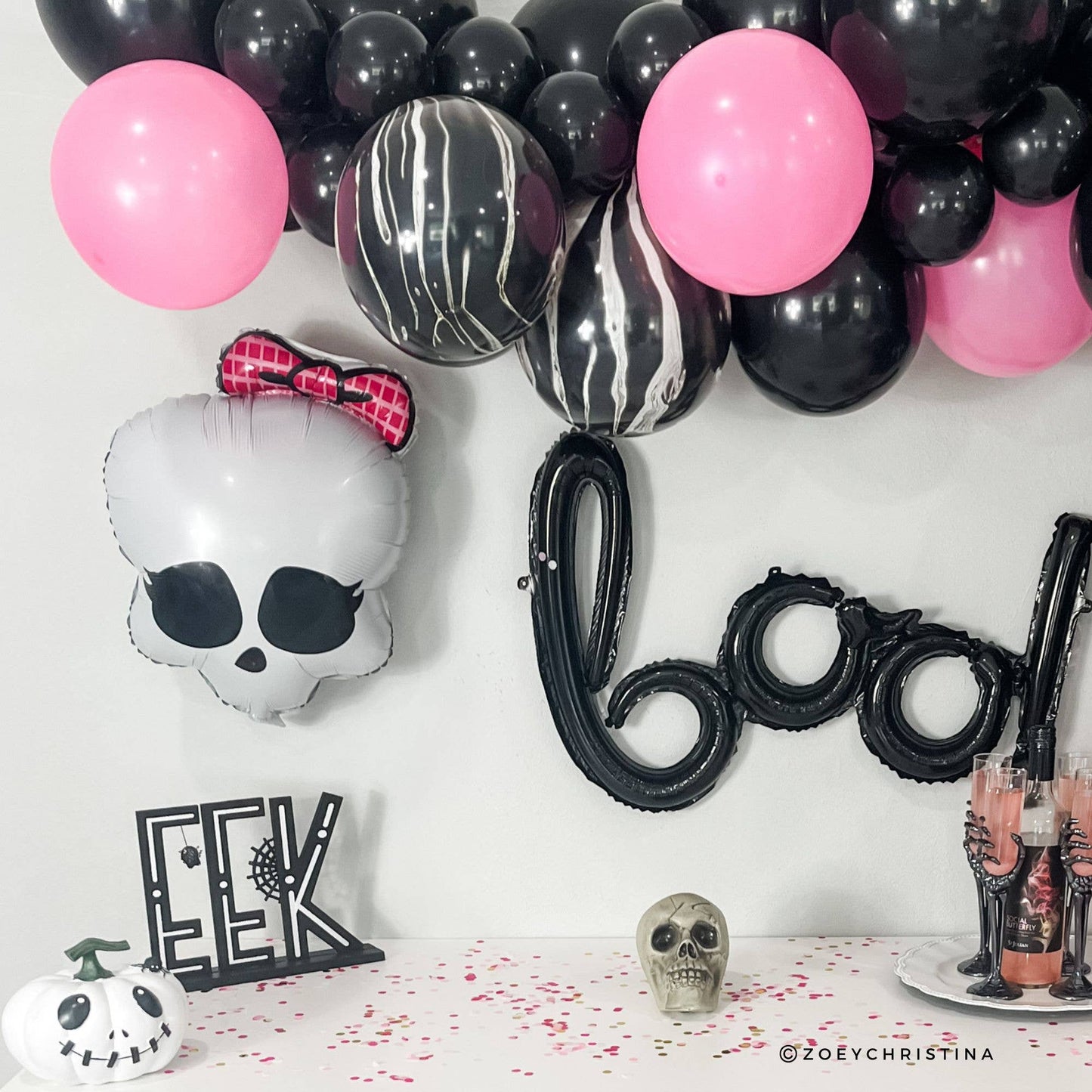 ¡abucheo! Globo con letras de aluminio, perfecto para decoración de Halloween