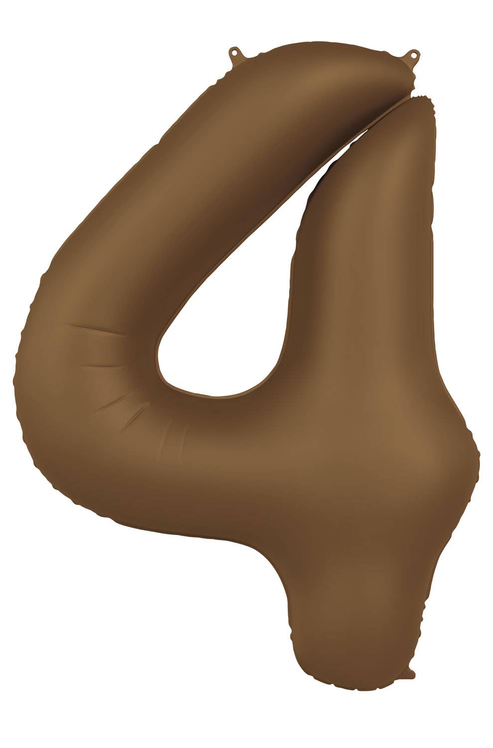 Globo de aluminio número 4, marrón chocolate, ultra mate, 86 cm