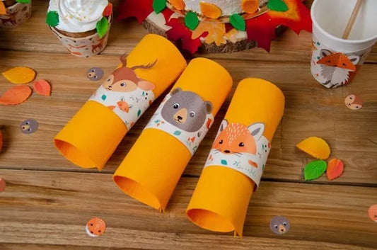 6 servilleteros de animales del bosque