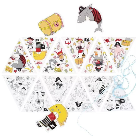 Guirnalda de papel color pirata