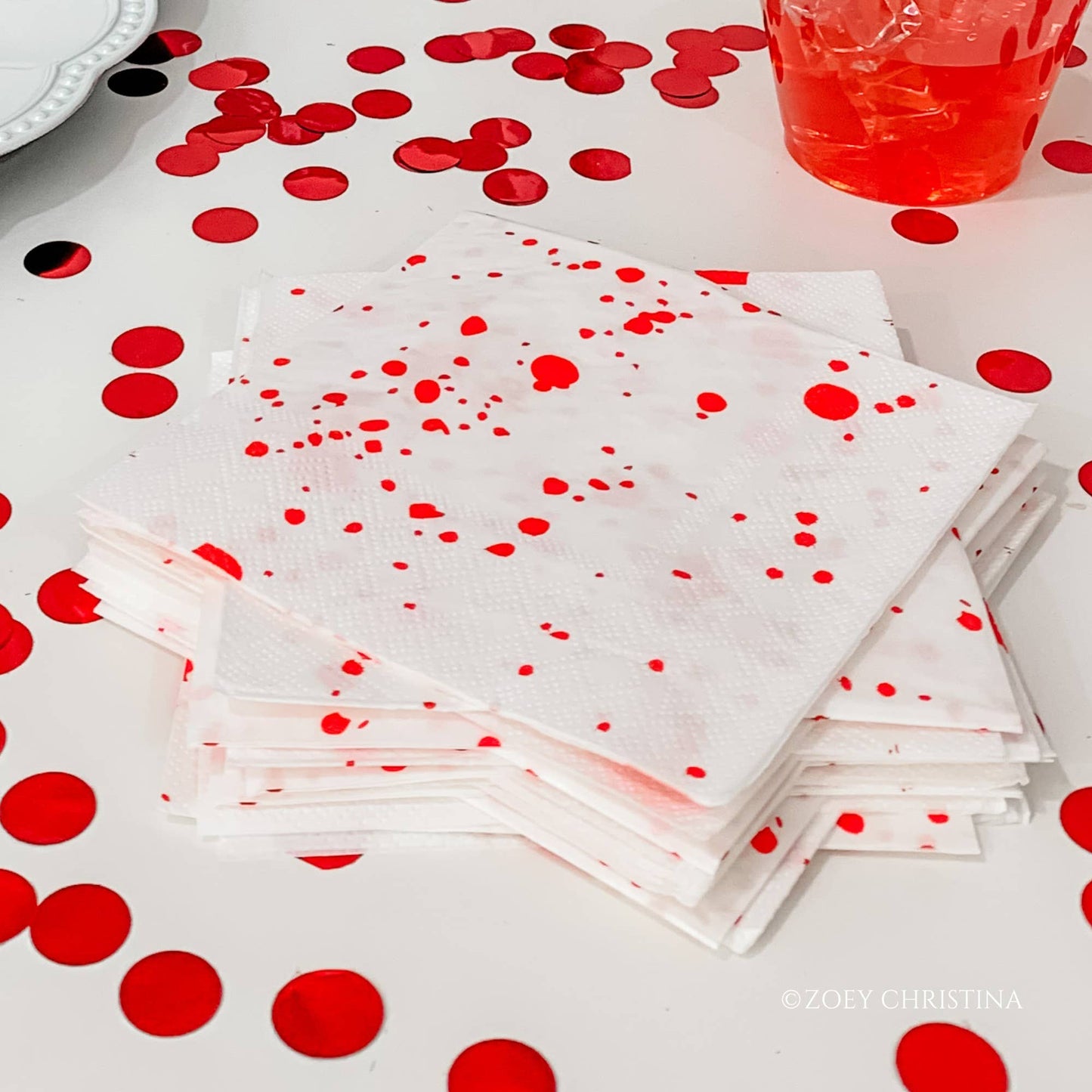 Servilletas Blood Splatter - Murder Mystery - Halloween