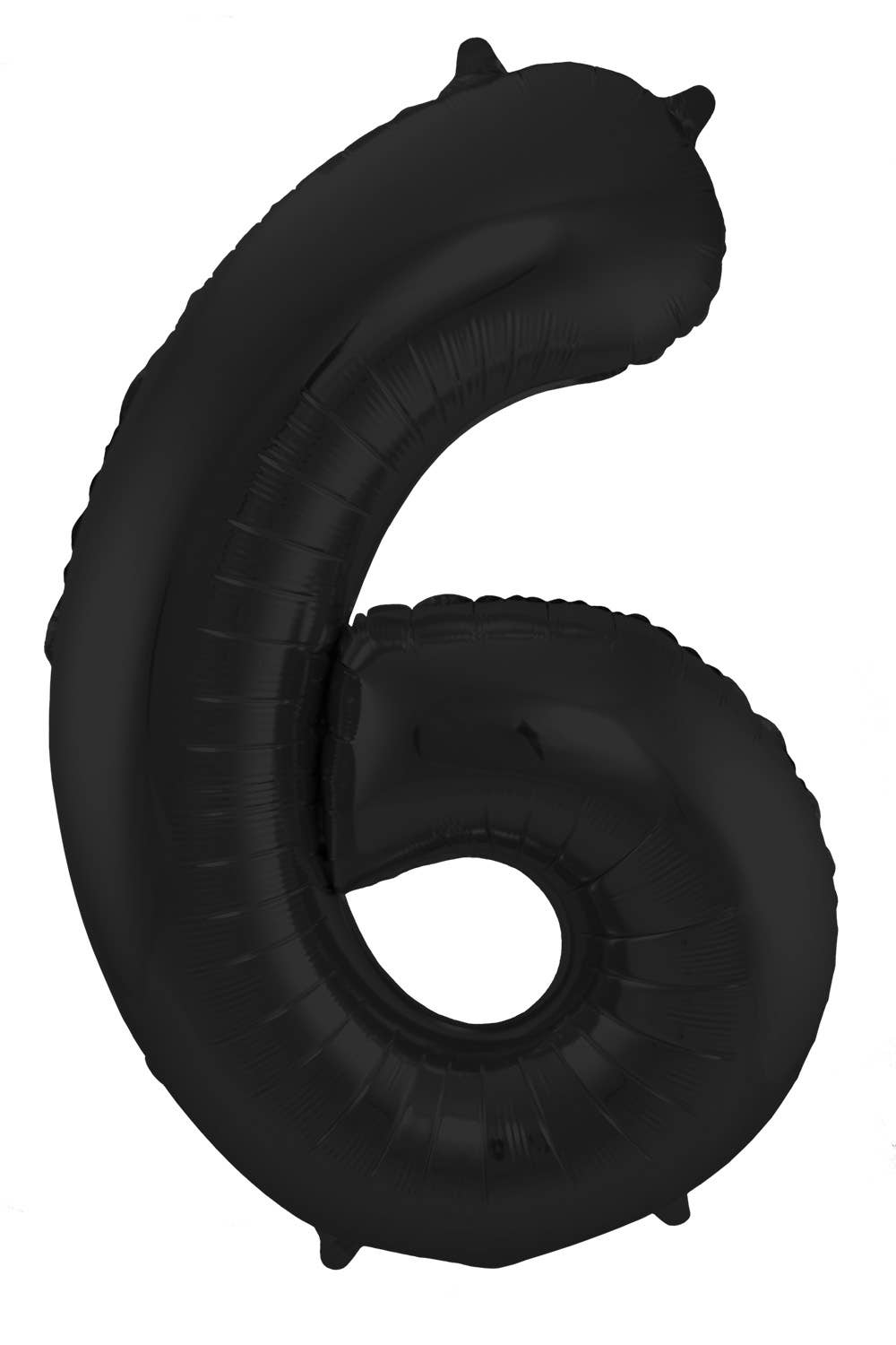 Globo Foil Number 6 Negro Metálico Mate - 86 cm