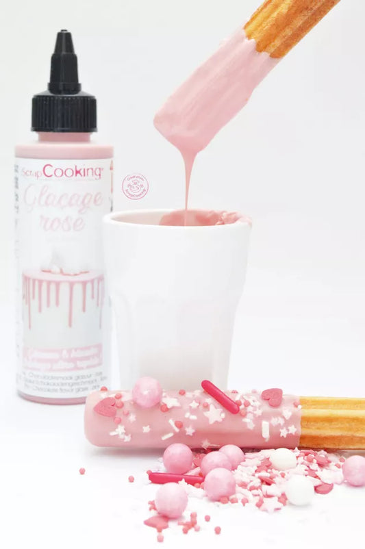 Tarro de dulces decoraciones mix varillas rosa 70g