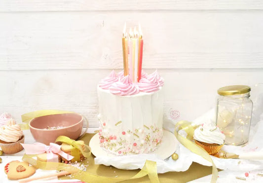 Tarro de dulces decoraciones mix varillas oro rosa 70g