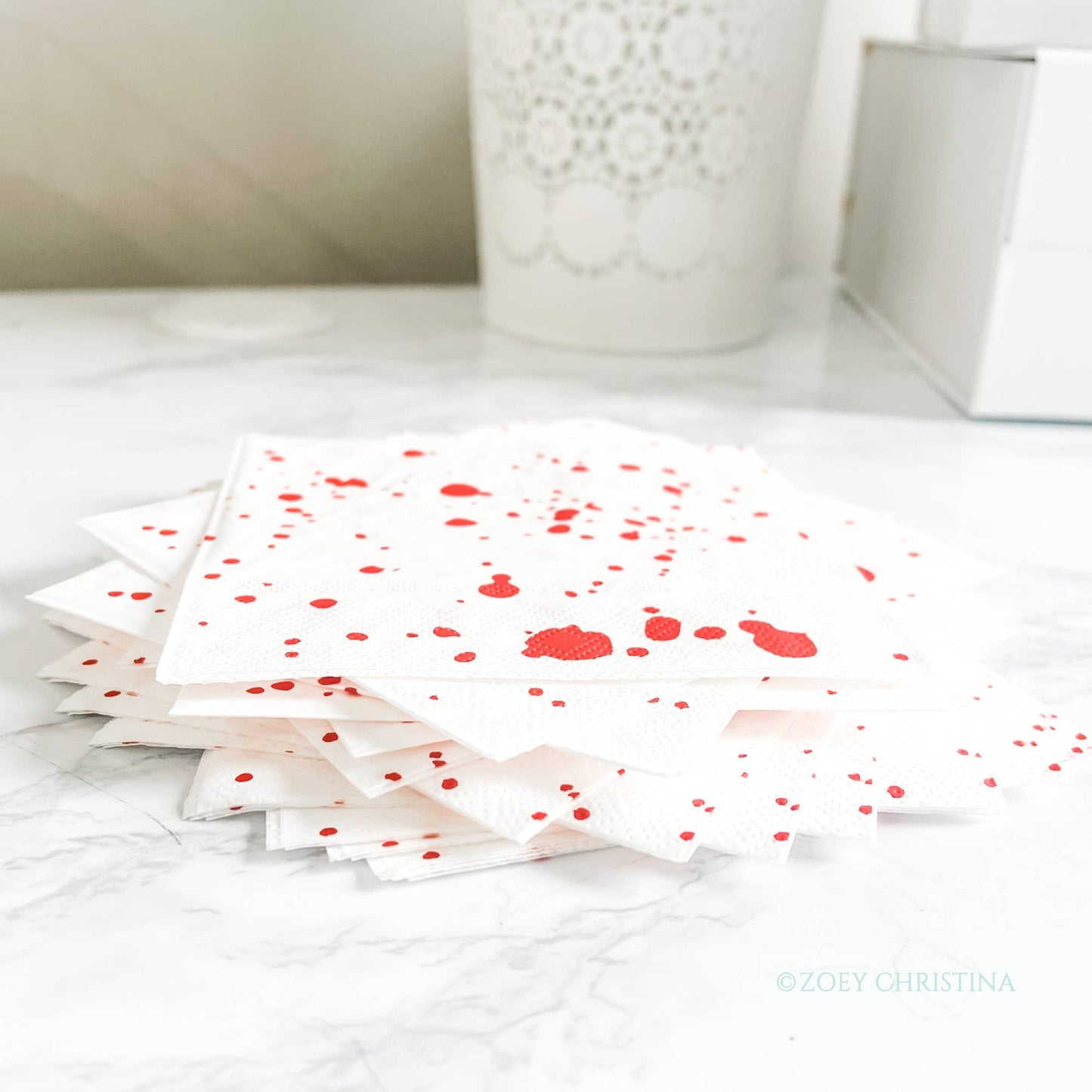Servilletas Blood Splatter - Murder Mystery - Halloween