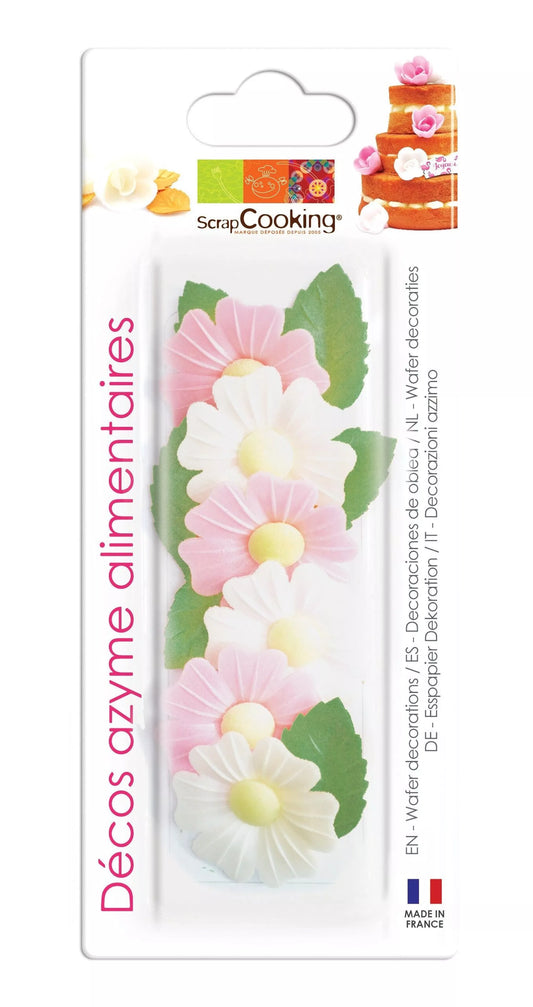 6 flores + 6 hojas verdes sin levadura (ampolla)