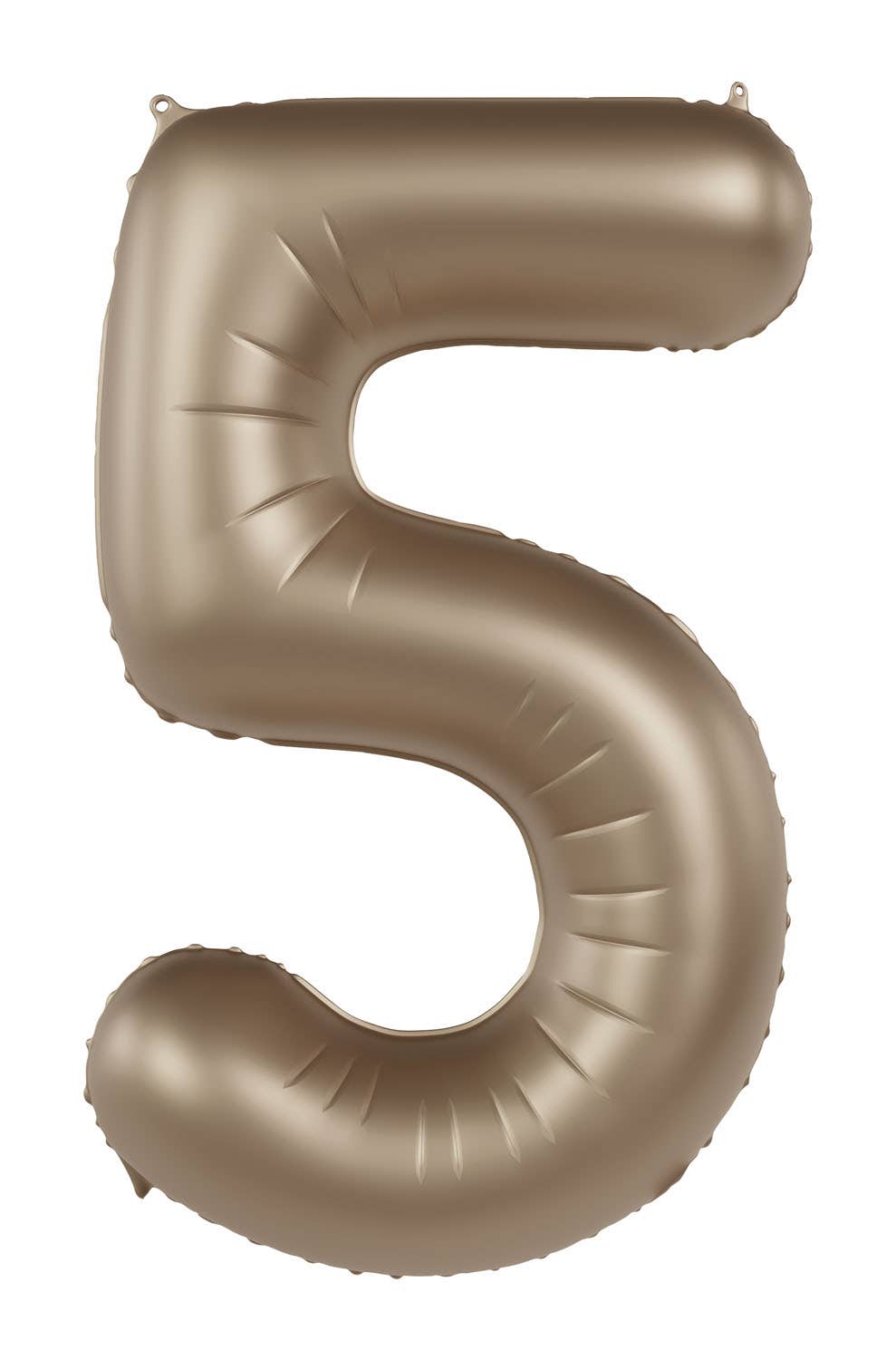 Globo de aluminio número 5, oro claro, satinado brillante, 86 cm