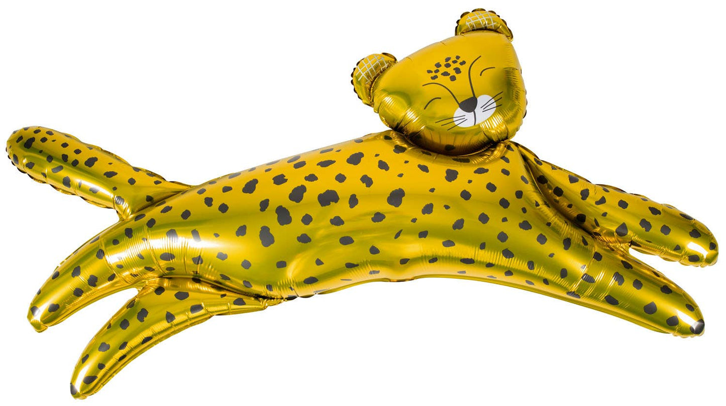 Globo de aluminio con forma de leopardo, 124 x 63 cm