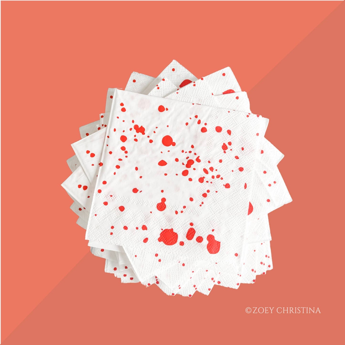 Servilletas Blood Splatter - Murder Mystery - Halloween