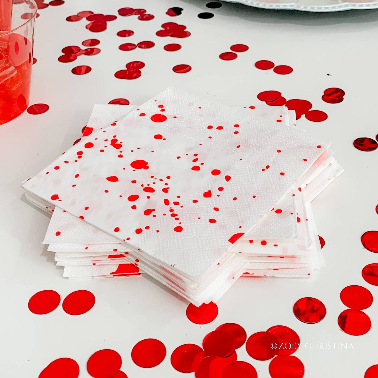 Servilletas Blood Splatter - Murder Mystery - Halloween