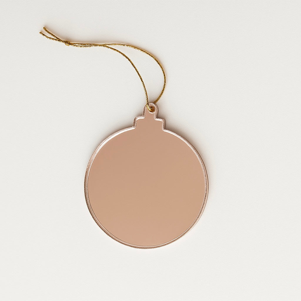 Adorno de navidad "bola de navidad" oro rosa efecto espejo