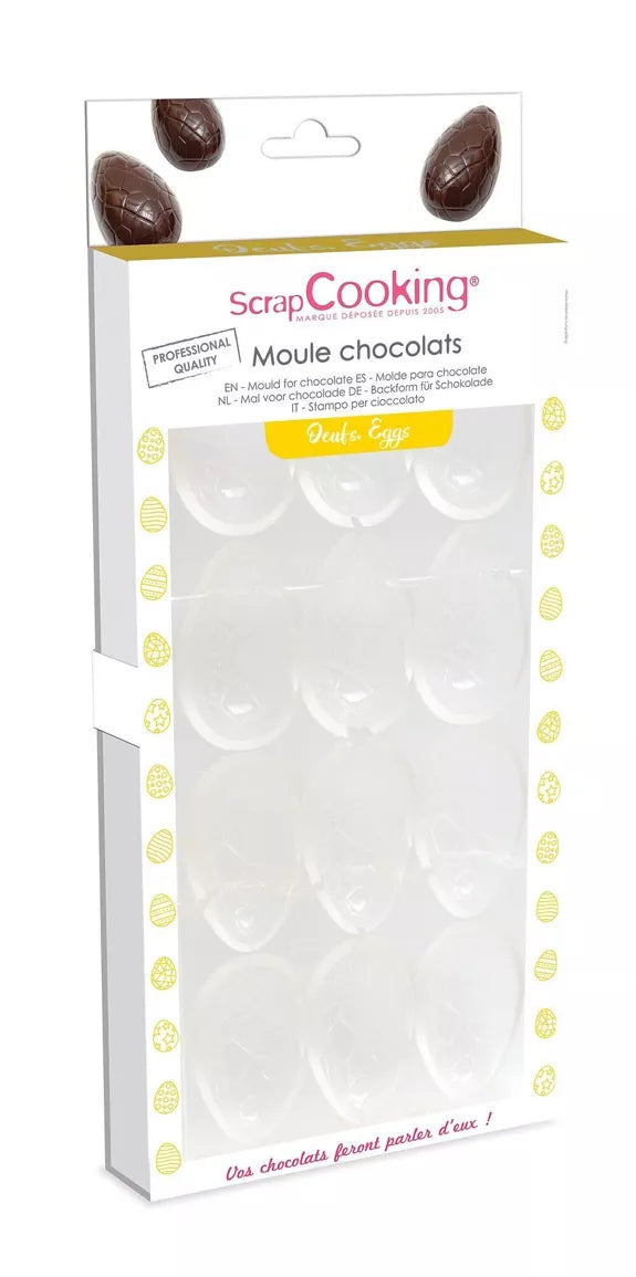 Molde de chocolate rígido "huevos"
