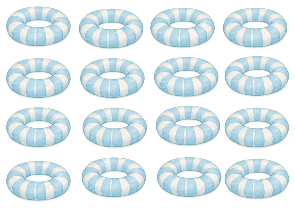 Papel de oblea - Colección Osito en la playa - Flotadores