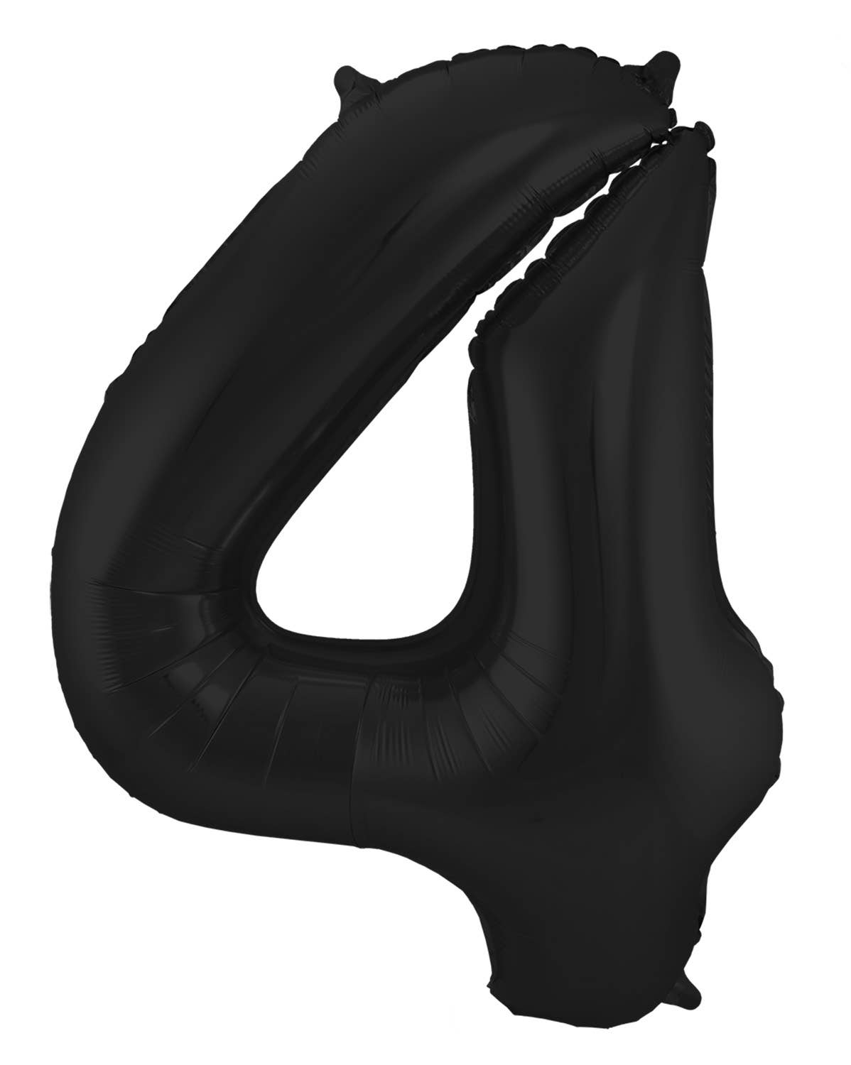 Globo Foil Number 4 Negro Metálico Mate - 86 cm