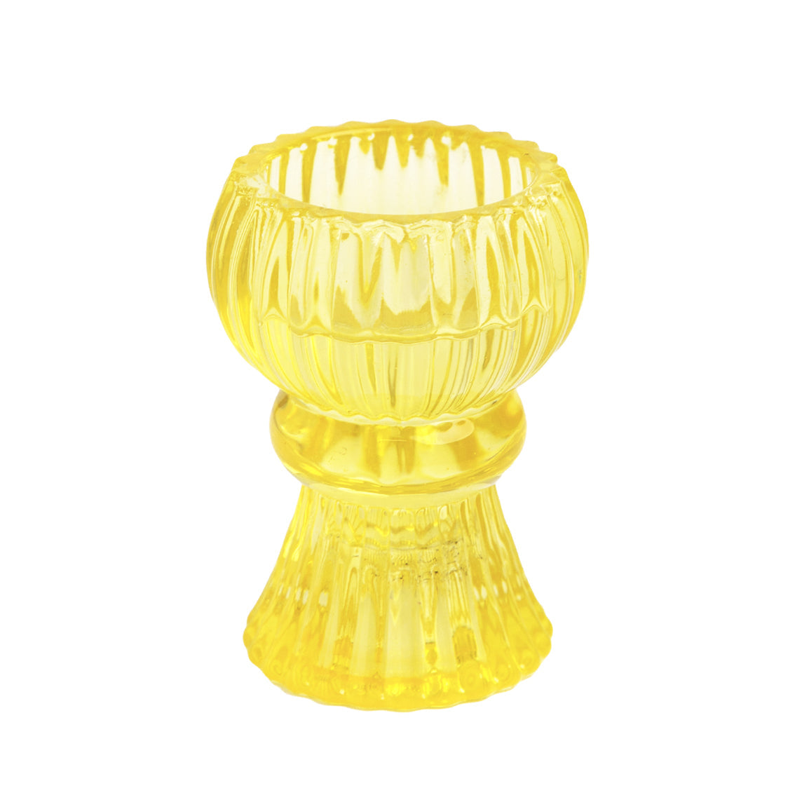 Portavelas pequeño de cristal VERDE