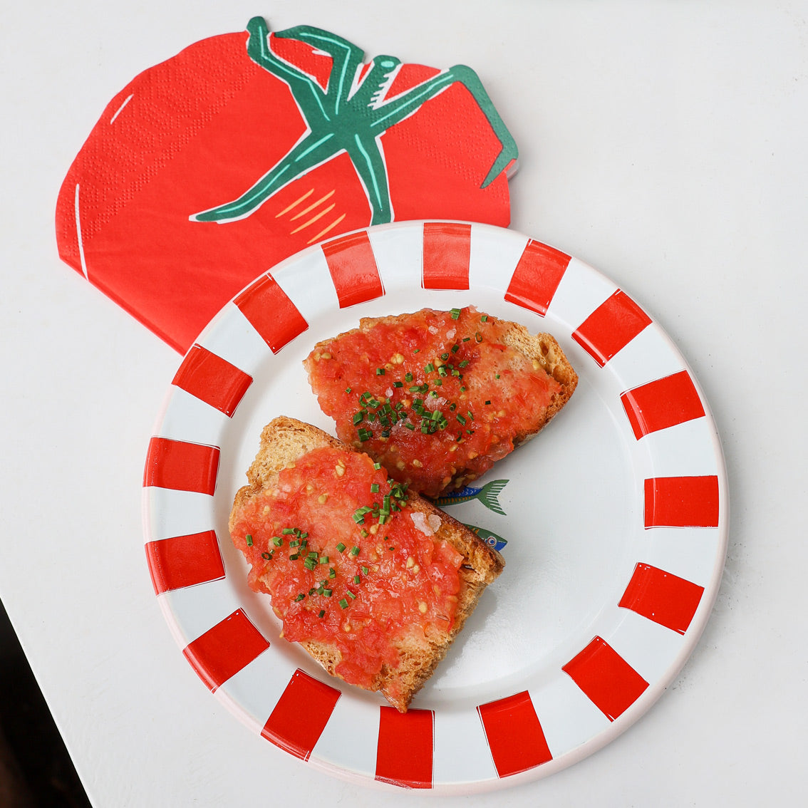 Servilletas con forma de tomate Bon Appetit - Paquete de 20