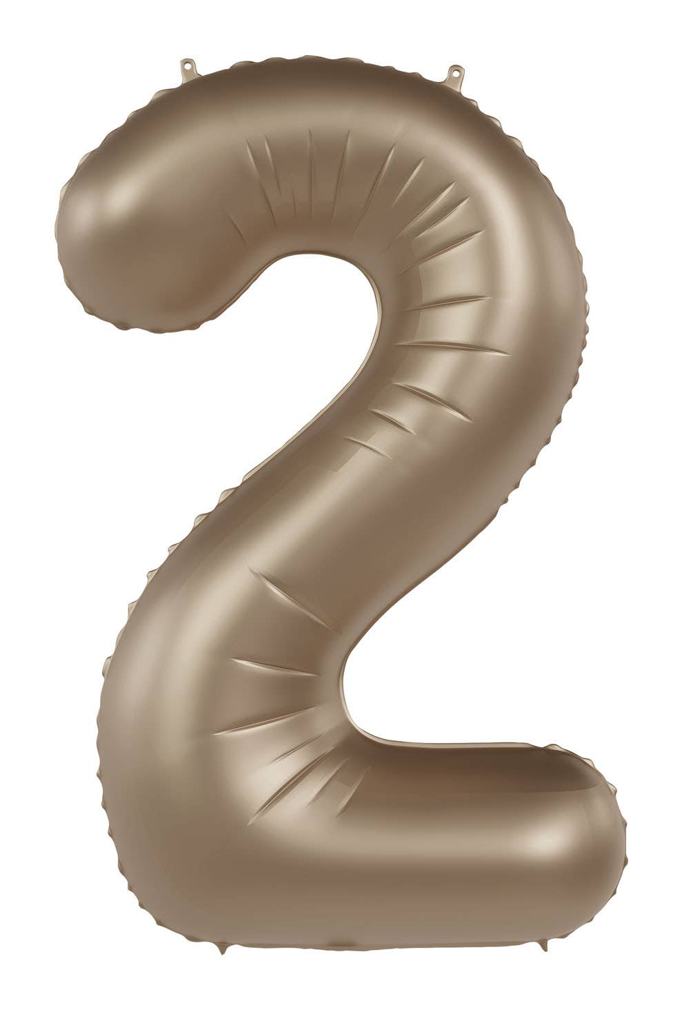Globo de aluminio número 2, oro claro, satinado brillante, 86 cm