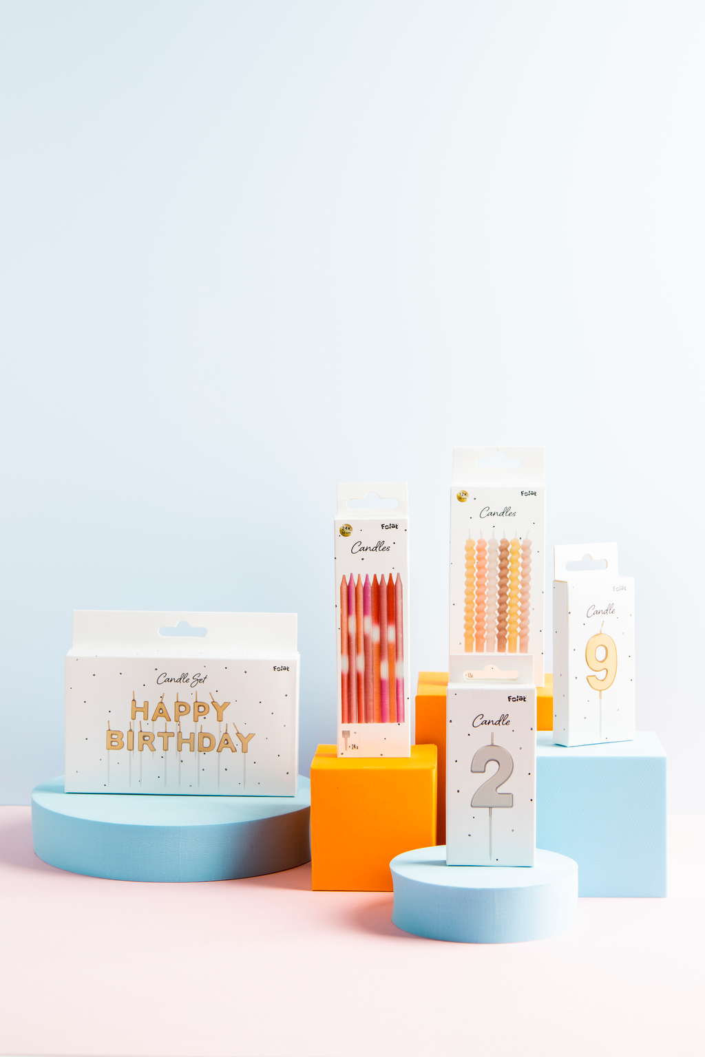Velas Twister Pale Pastel - 10 cm - 12 piezas