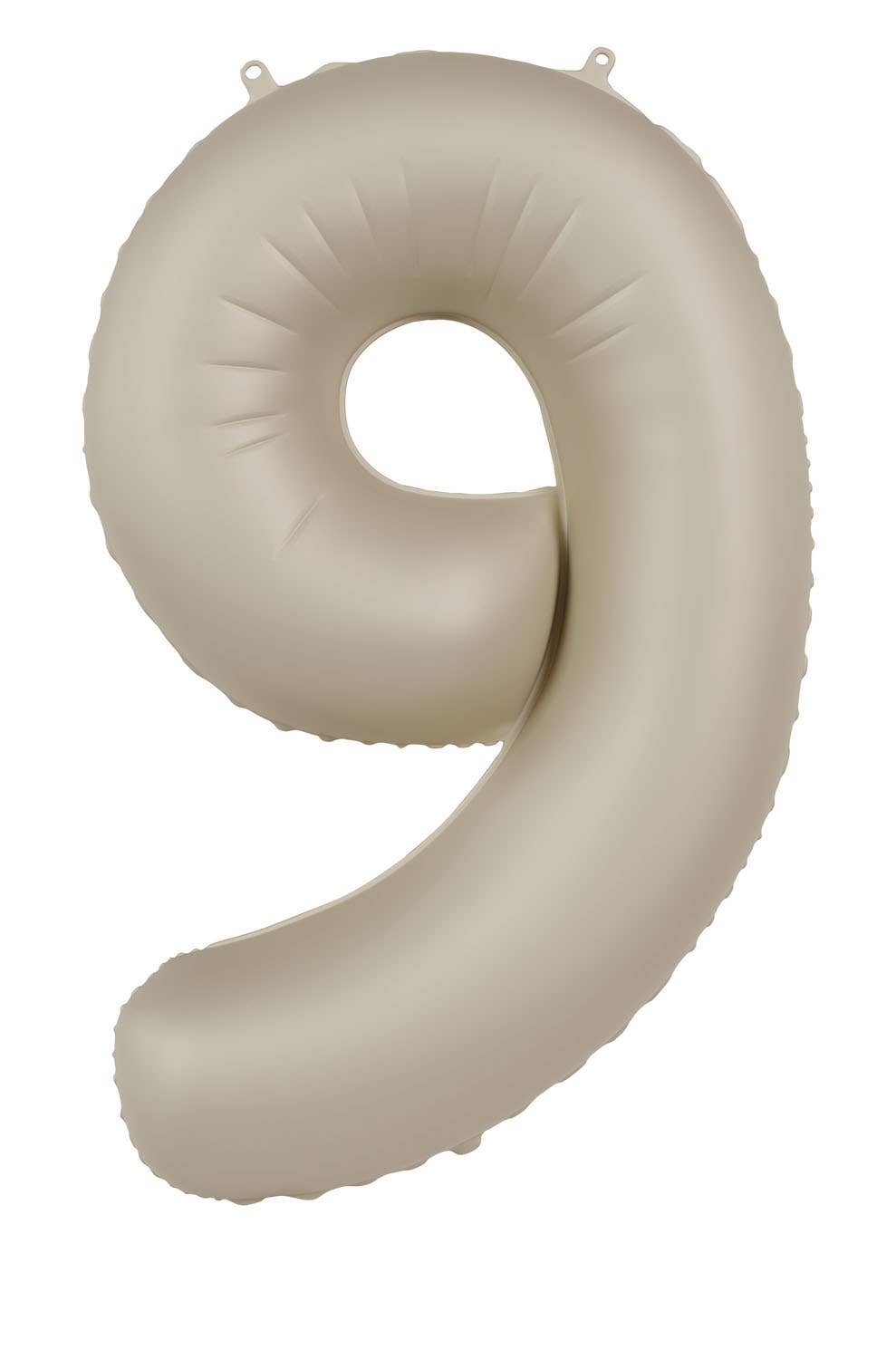 Globo de aluminio número 9, latte cremoso, ultra mate, 86 cm