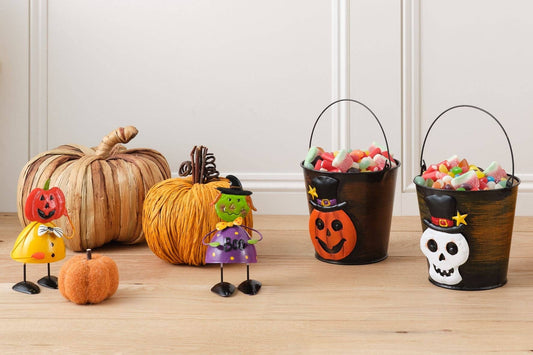 Cubo de Esqueleto Metálico de Truco o Trato