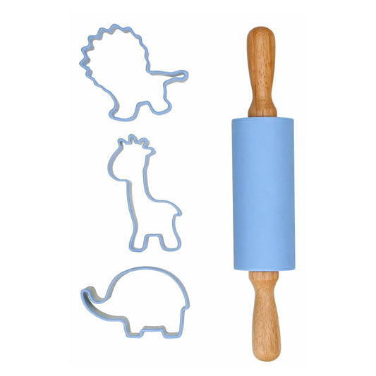 SET CORTADORES PARA GALLETAS CON RODILLO WILTON - ANIMALES SALVAJES