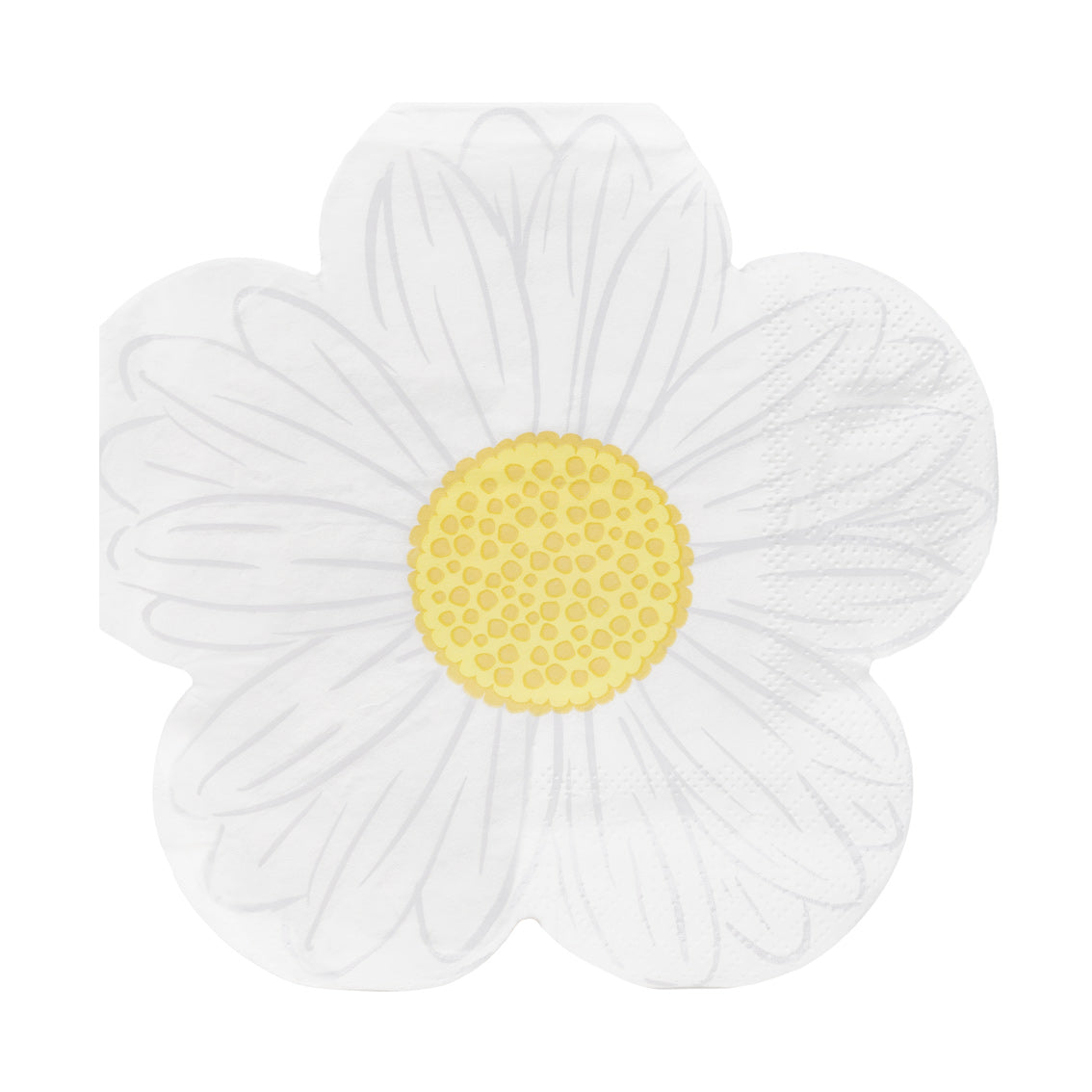 Servilletas florales con forma de margarita para primavera - Paquete de 20