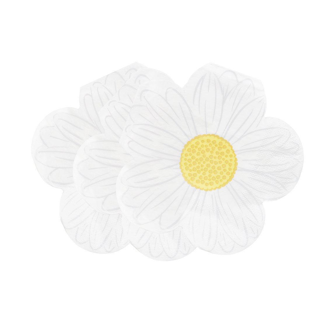 Servilletas florales con forma de margarita para primavera - Paquete de 20