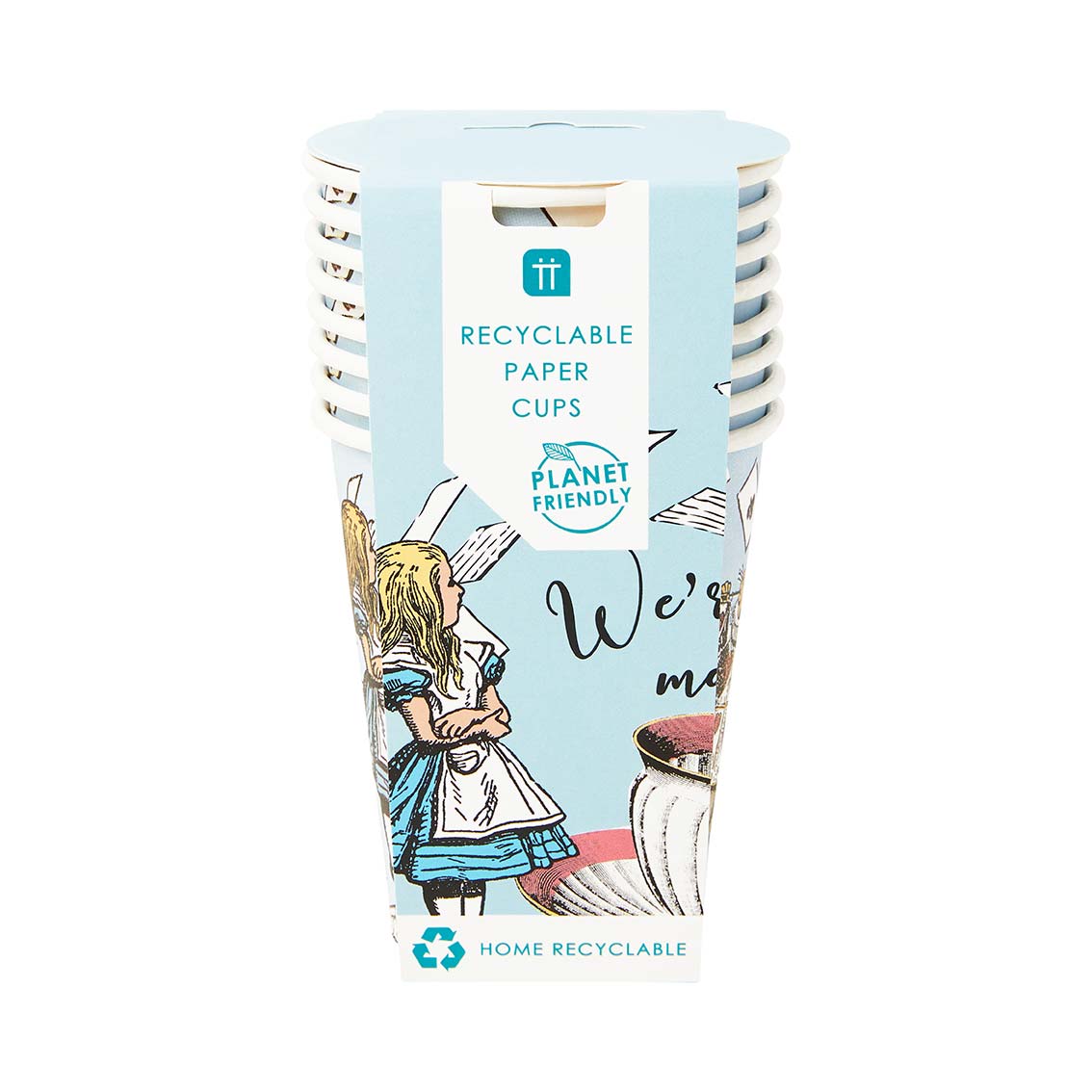 Vasos de papel Alicia en el país de las maravillas - Paquete de 8