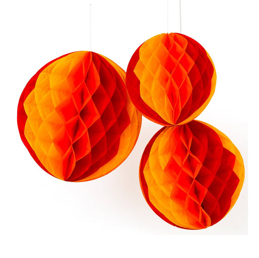 Honeycomb, 3 piezas, naranja