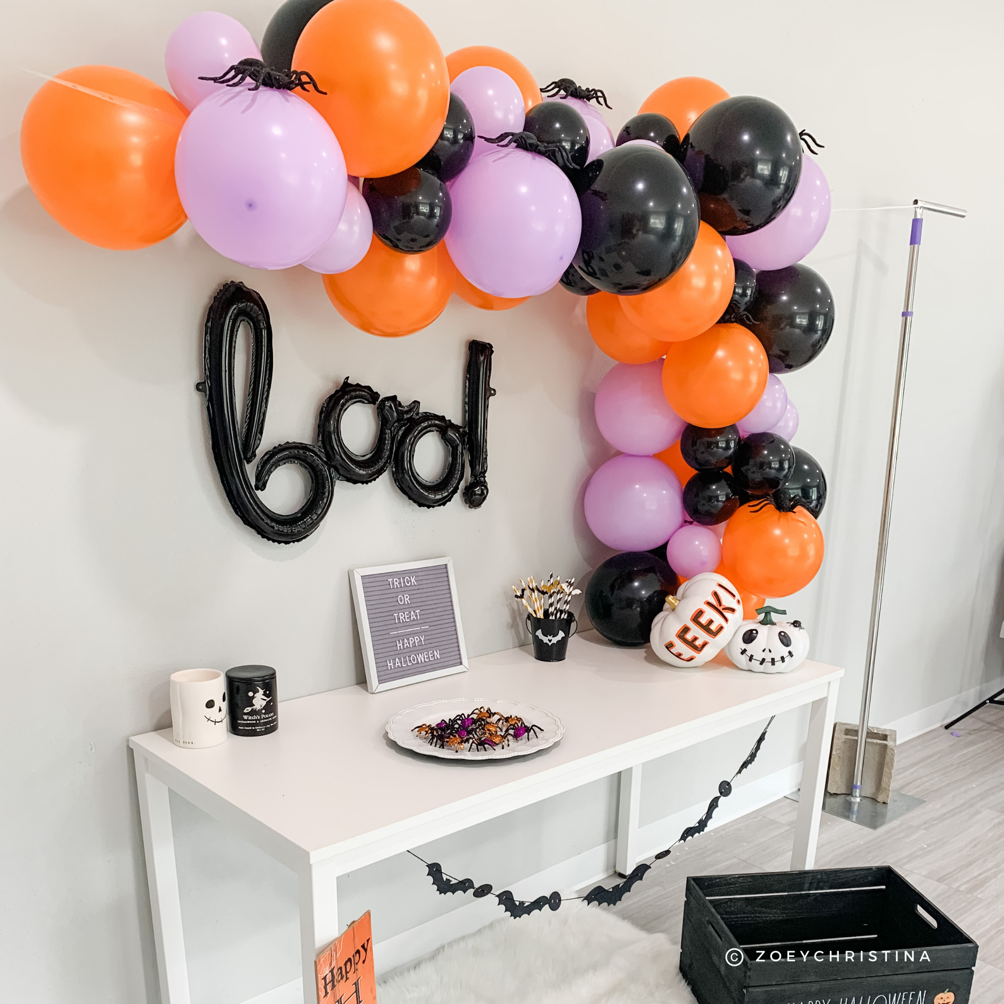 ¡abucheo! Globo con letras de aluminio, perfecto para decoración de Halloween