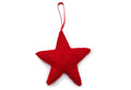 Adornos, estrella, abalorios rojos