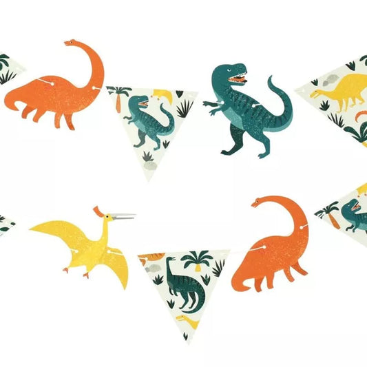 Guirnalda de papel  de dinosaurio