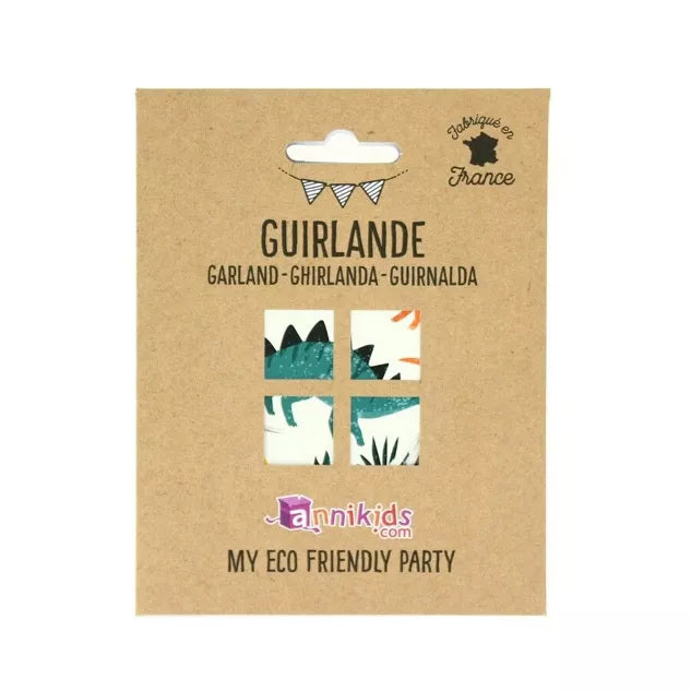 Guirnalda de papel  de dinosaurio
