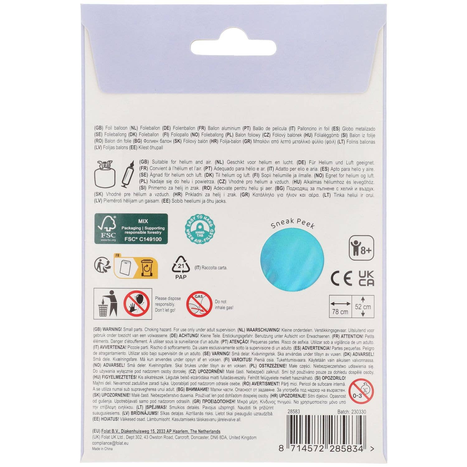 Globo de aluminio con forma de delfín, 78 x 52 cm