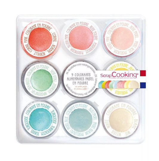 9 mini colorantes artificiales en polvo "Pastel"