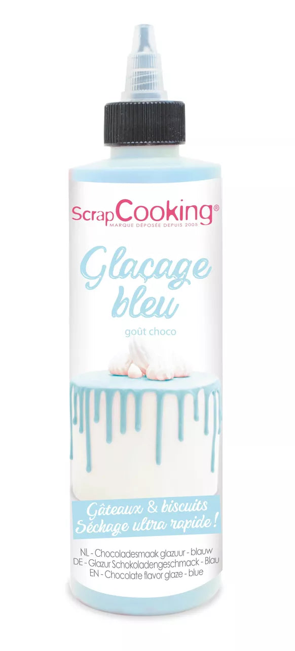 Glaseado azul listo para usar - sabor chocolate 130G