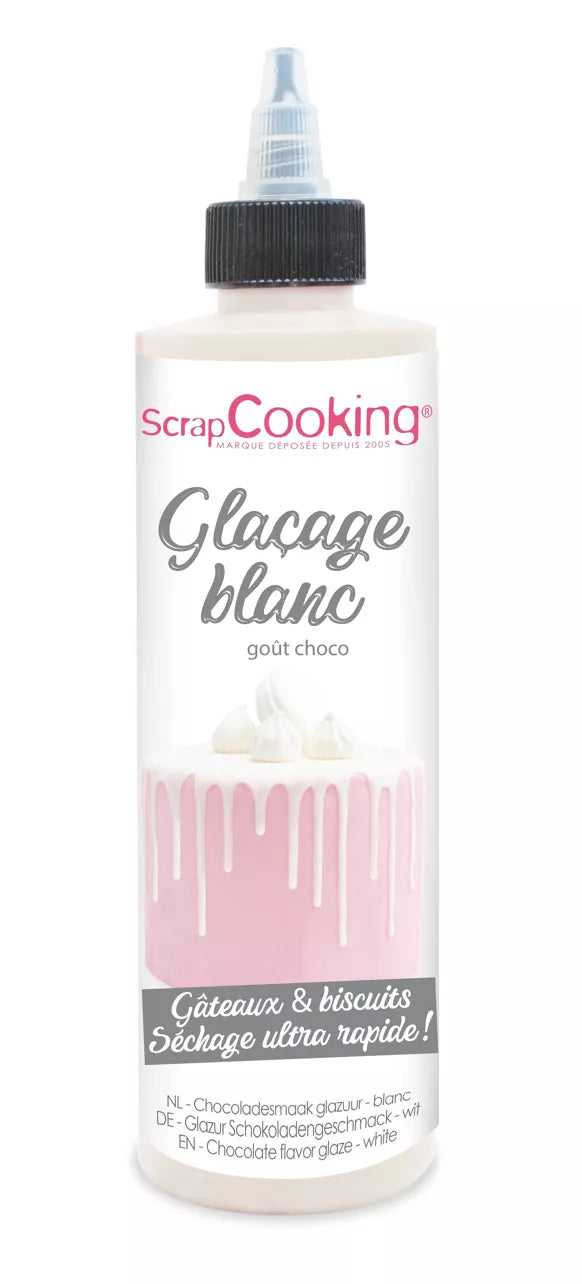 Glaseado blanco listo para usar - sabor chocolate 130G