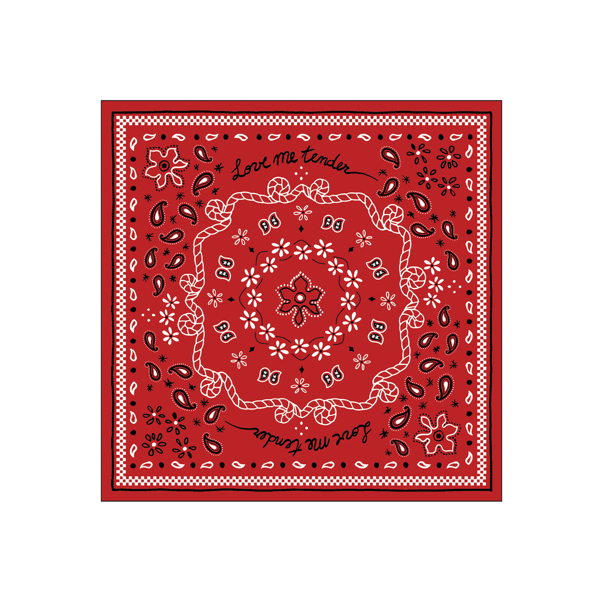 Servilletas de papel con diseño de bandana roja x20