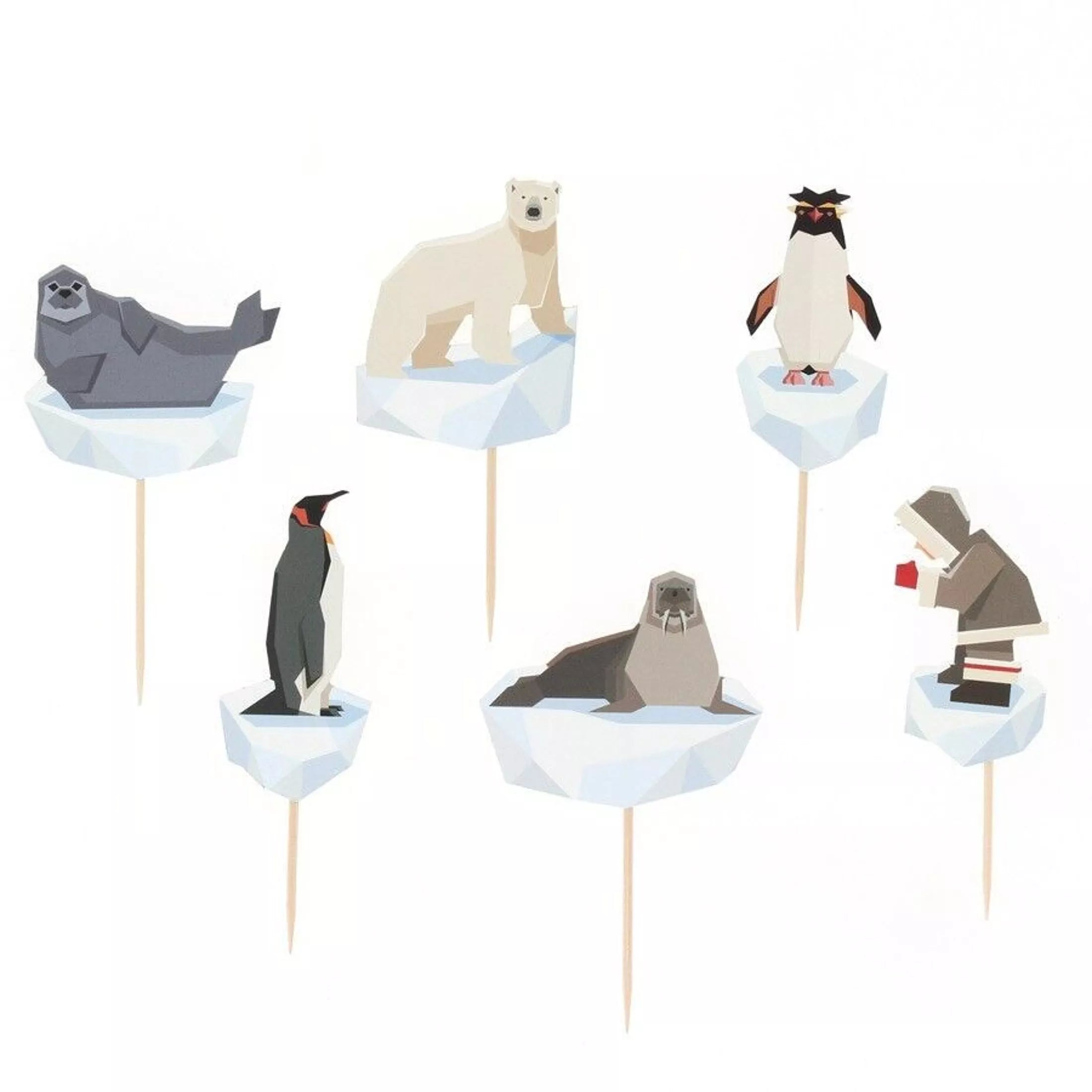 Kit de cupcakes de animales polares