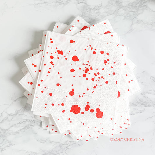 Servilletas Blood Splatter - Murder Mystery - Halloween