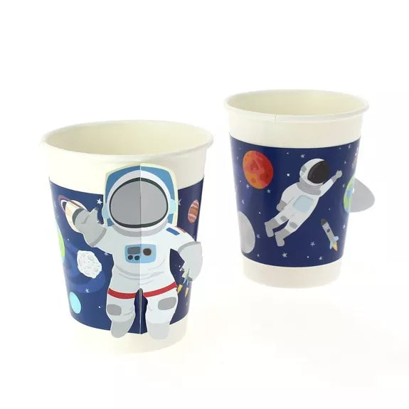 6 vasos de cartón  Astronauta - Espacio