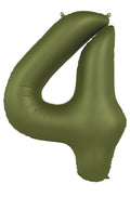 Globo de aluminio número 4, verde oliva, ultramate, 86 cm
