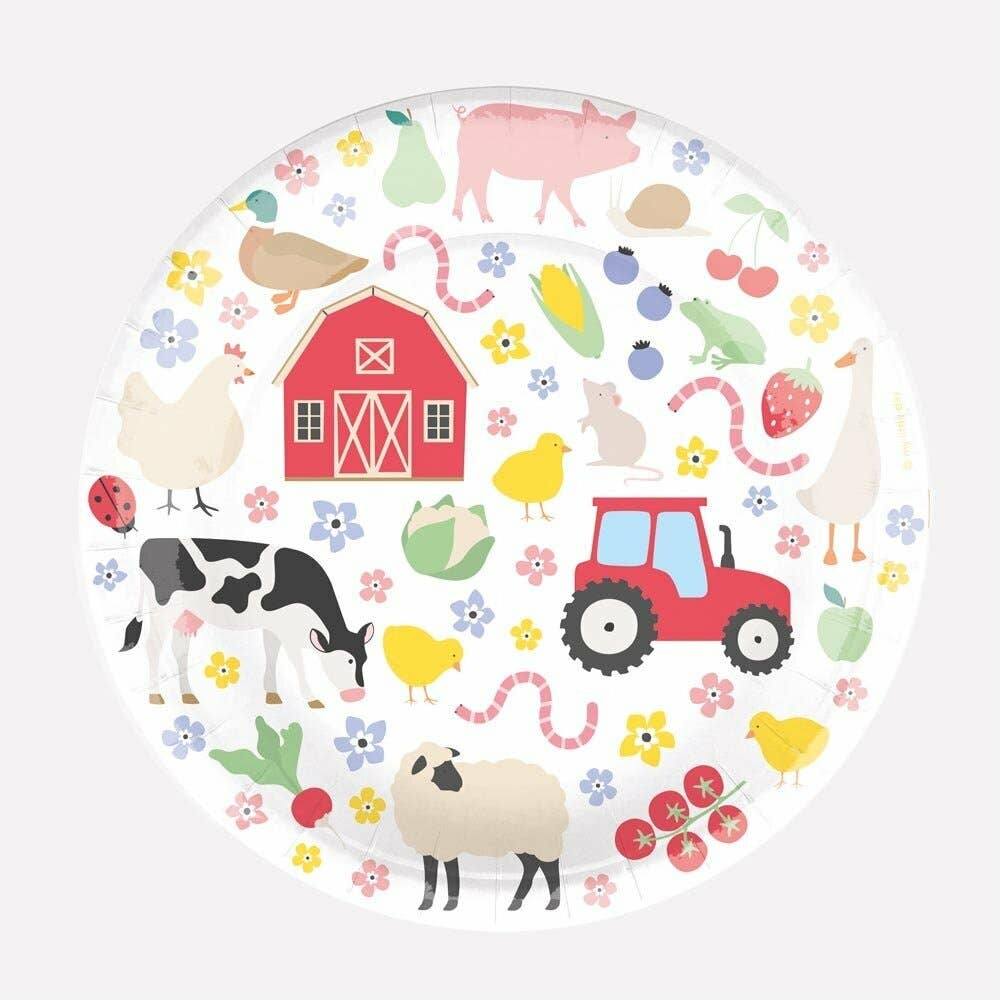 PLATOS DE CARTÓN - ANIMALES DE LA GRANJA