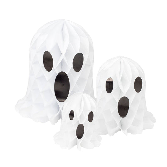 Honeycomb Ghosts, 3 piezas, Halloween