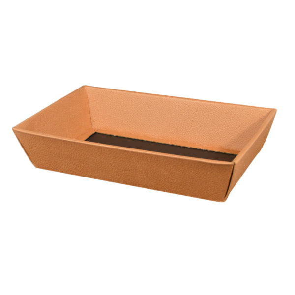 BANDEJA DE CARTÓN IMITACIÓN CUERO - 37*28*7.3 cm