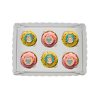 CAJA DE CARTON BLANCA CON TAPA DE PVC PARA 6 CUPCAKES