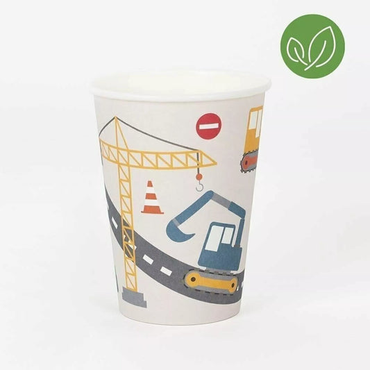 8 vasos de cartón: construcción