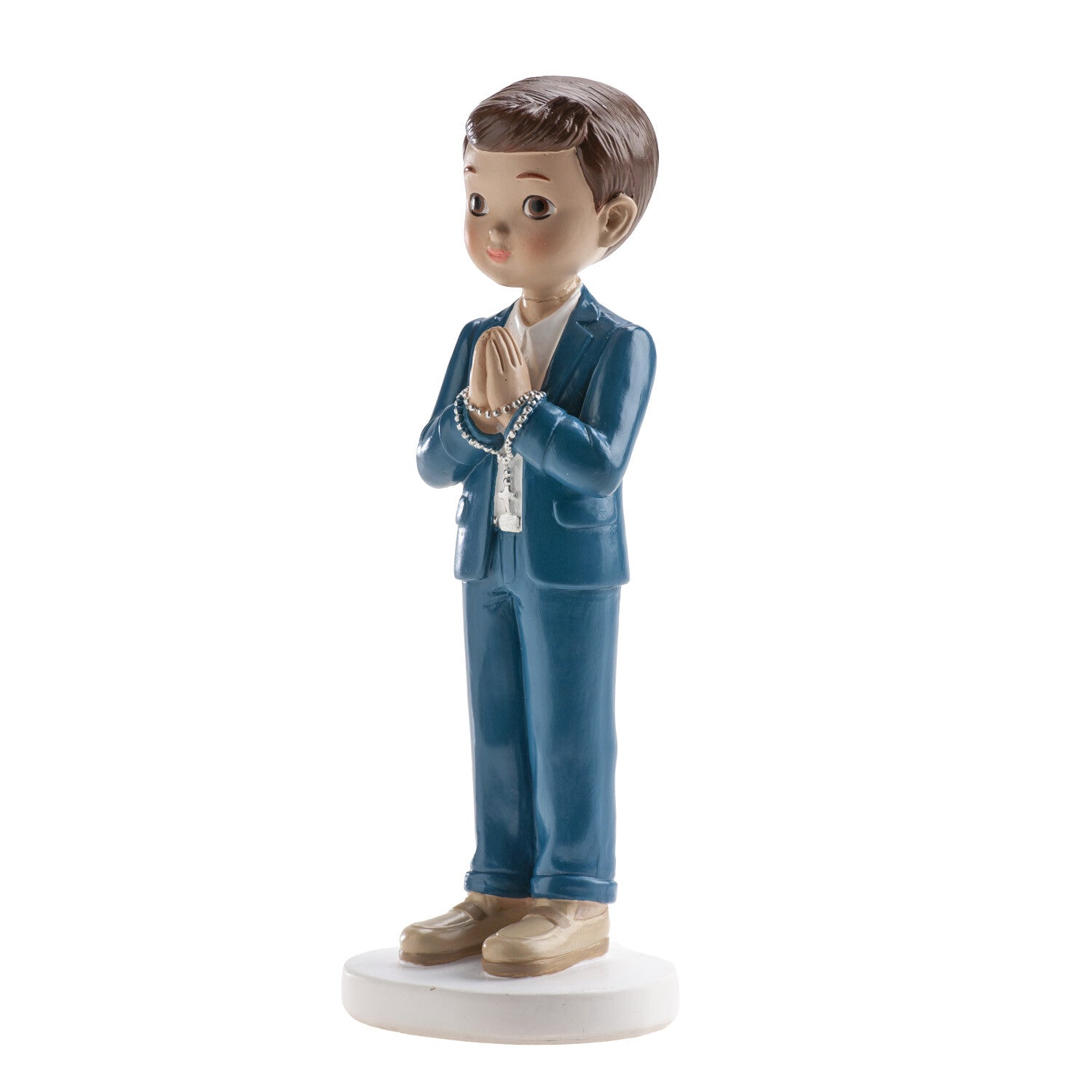 NIÑO COMUNIÓN ROSARIO AZÚL MARINO 16CM