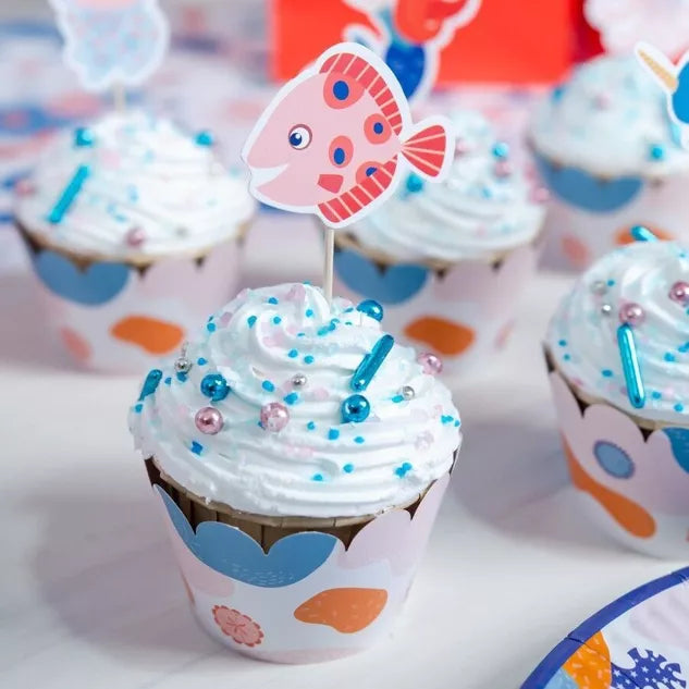 Kit Cupcakes Coral Sirena
