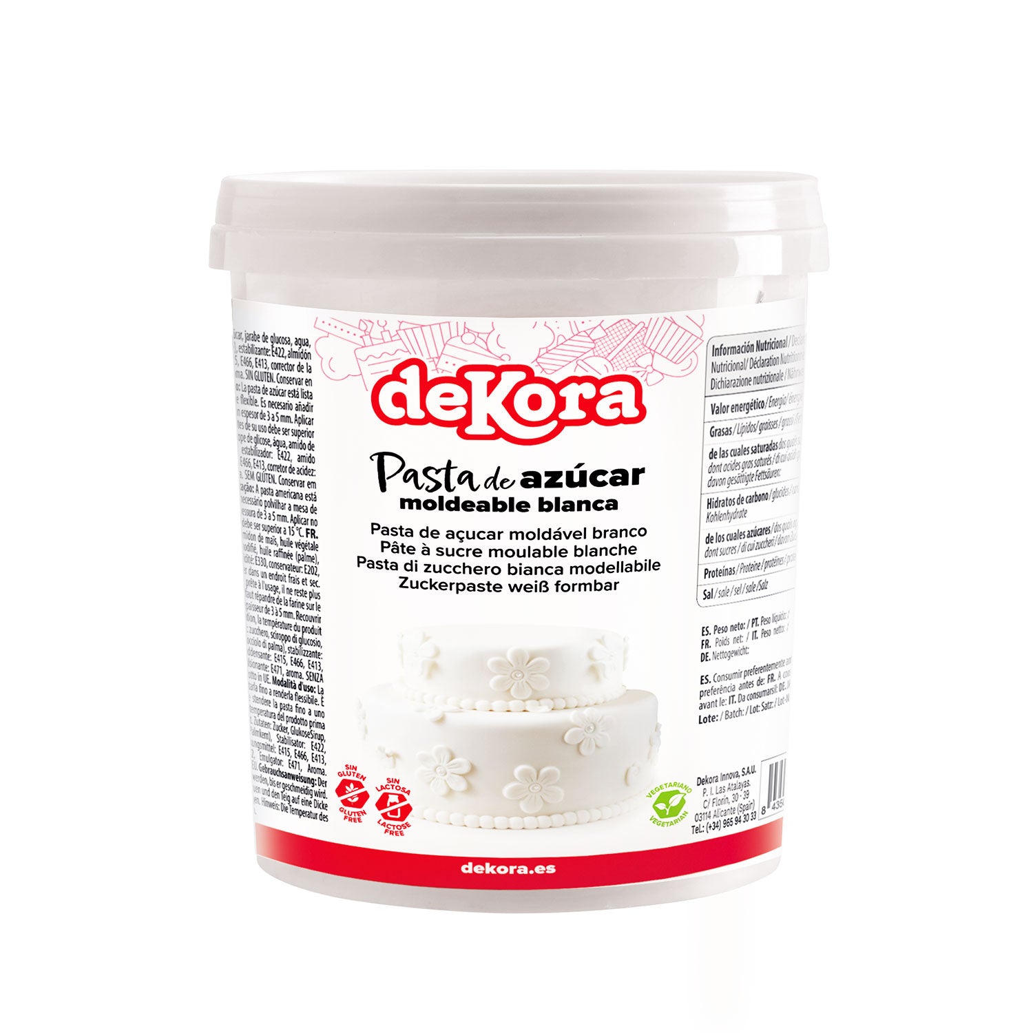 PASTA AZÚCAR / FONDANT BLANCO SIN GLUTEN 1 KG